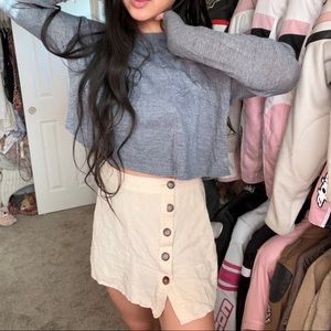 Lightweight Heathered Navy Pullover
